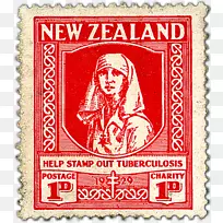 邮资邮票新西兰纸橡皮图章邮戳