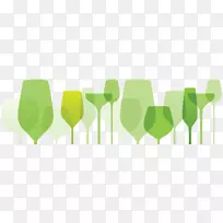 产品设计绿色字体-葡萄酒藤