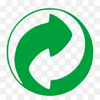 回收符号绿点包装和标签产品.绿点