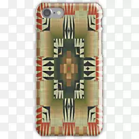 纺织品长方形手机配件手机iphone-马赛克绿迪尔