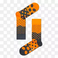 产品设计袜子图案-橙色点