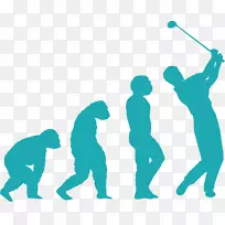 Gif人类进化葡萄酿酒厂图形.高尔夫球袋