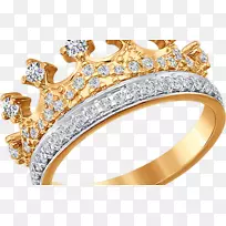 结婚戒指王冠珠宝金戒指