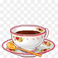 咖啡吉夫象素茶像-咖啡