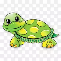 绿海龟剪贴画图形-海龟