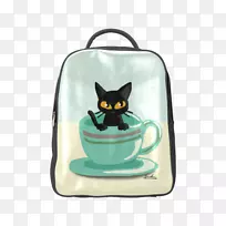 猫t恤袋杯模型
