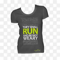 T恤套筒字体外装产品-女性跑步