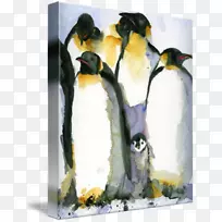 企鹅王水彩画艺术家-企鹅