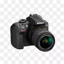 尼康d 3400数码单反佳能eos canon ef-s 18-55 mm镜头摄影机