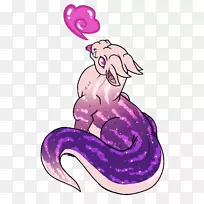 脊椎动物剪贴画美人鱼粉红m-美人鱼