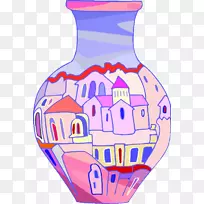插画花瓶图像水罐图形花瓶