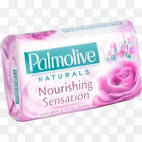 肥皂m dlo Palmolive天然牛奶玫瑰花瓣90克棕榈原汁原味澳大利亚油250毫升淋浴液-肥皂