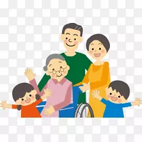 照顾者老年残疾要介護認定长期护理保险-卡通儿童装饰
