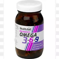 膳食补充剂保健辅助剂omega 369 60帽酸性格栅omega-3产品-健康