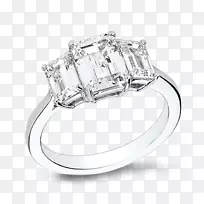 立方氧化锆结婚戒指钻石订婚戒指白金大理石