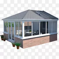 窗光屋顶瓦温室-自然温室