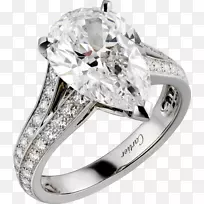 婚戒体珠宝钻石白金戒指