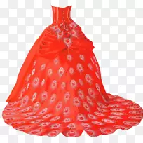 婚纱红色昆切涅拉服装-连衣裙