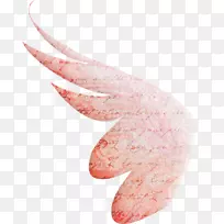 粉红色的嘴-天使的翅膀和光环