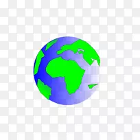 地球剪贴画电脑图标图形开放部分-地球