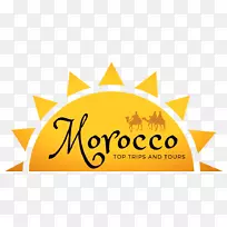 摩洛哥冒险旅游标志黄色-异国情调假日
