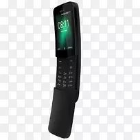 特色手机诺基亚8110 4G 2.45“双sim 4G 0.5GB 4GB 1500 mAh黑色诺基亚8110 4G 512 MB/4GB LTE双通黑(键盘可能在l.rozetka諾基亞-华为移动台9