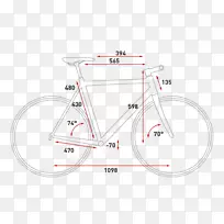 自行车车架自行车车轮自行车车把路自行车几何白色