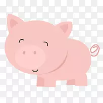 儿童养猪场-带有动物声音剪贴画-猪