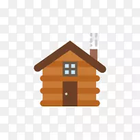房屋原木木屋，建筑，住宿，平房