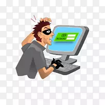 安全黑客剪辑艺术电脑安全电脑网络窃贼