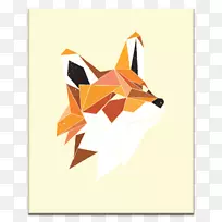 画像艺术狐狸几何图形-狐狸