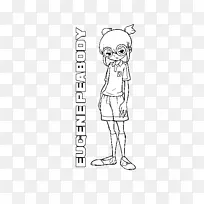 猫科手指素描艺术人体-MR。皮博迪和谢尔曼