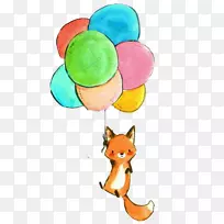回形针艺术气球画狐气球
