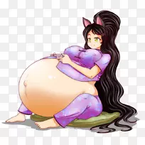 怀孕插画分娩卡通jpeg-腹部脂肪