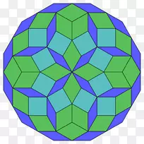 十二角对称多边形圆形平行四边形