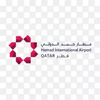 多哈国际机场哈马德国际机场-抵达大厅卡塔尔航空公司-卡塔尔航空公司标志