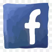 facebook电脑图标，如按钮素描-facebook