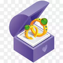 订婚戒指电脑图标珠宝夹艺术戒指