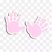 剪贴画拇指产品粉红m动物-婴儿淋浴