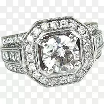 结婚戒指钻石切割订婚戒指