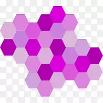 紫色六角形几何图形阴影.紫色