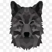 黑狼犬皮狗创意阿尔法公司。-黑狼标志