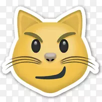 猫表情贴微笑表情符号-猫