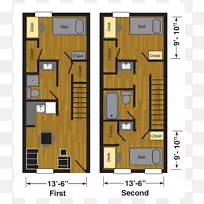 木匠/水井复合平面图房屋平面图宿舍-房屋