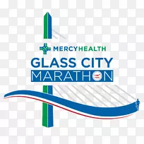 玻璃城市马拉松标志品牌组织-城市影子