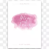 贺卡和便笺粉红m-水晶屏