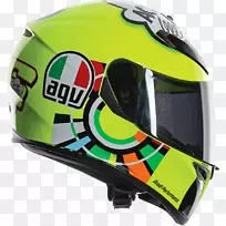 摩托头盔米萨诺世界巡回赛马可西蒙塞利圣马力诺和里米尼的海岸摩托车大奖赛AGV-摩托车头盔