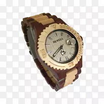 表带木钟表
