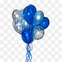 蓝色玩具气球云银气球