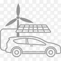 太阳能汽车电动汽车剪贴画